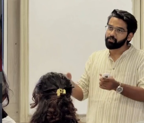 Visiting professional leading an interactive session with journalism and mass communication students at PES University